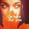 Аватар I'm here for you - я здесь для тебя (девушка с кленовым листом)