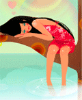 99px.ru аватар Девушка опустила ноги в воду