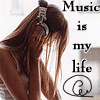 Аватар Девушка в наушниках (Music is my life)