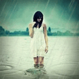 99px.ru аватар Девушка под дождём стоит в воде