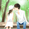 99px.ru аватар Парень и девушка целуются на скамейке в парке