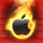 99px.ru аватар Горящий логотип компании Apple / Эппл