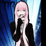 Аватар Вокалоид Мегурине Лука / Vocaloid Megurine Luka с микрофоном