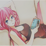 Аватар Megurine Luka/Магурине Лука из 'Vocaloid/Вокалоид' в очках читает книгу