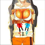 99px.ru аватар Туловище девушки, в руках которой картинка с большой грудью (T&P)