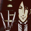 Аватар Sebastian Michaelis/Себастьян Михаэлис из аниме 'Kuroshitsuji' с ножами
