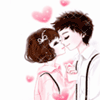 99px.ru аватар Парень целует девушку с бантиком в волосах