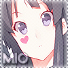 Аватар Akiyama Mio/Акияма Мио из аниме 'K-ON!' (Mio) с серцем на щеке