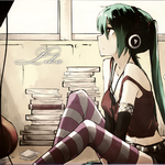 Аватар Грустная Мику Хатсуне в наушниках из 'Vocaloid/Вокалоид'