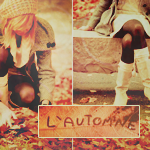 Аватар Девушка сидит среди осенней листвы (L'autumne)