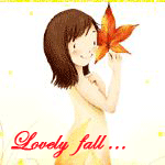 Аватар Девочка с осенним листочком (Lovely fall...)