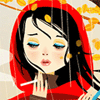 99px.ru аватар Девушка в красном капюшоне и сигаретой в руке на фоне  пожелтевших листьев