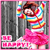 Аватар Девушка в полосатом свитере и розовой юбке (Be happy!)