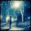 99px.ru аватар Девушка в ночном городе под снегопадом