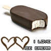 99px.ru аватар Мороженое, от которого откусан кусочек (i love ice cream / Я люблю мороженое)