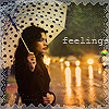 Аватар Девушка с зонтом в горошек стоит на дороге (feelings)