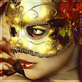 Аватар Девушка в золотой маске
