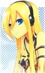 Аватар Кагамине Рин в наушниках из Вокалоид/Vocaloid