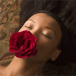 99px.ru аватар Девушка с розой во рту