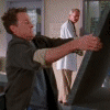 99px.ru аватар Доктор Кокс / Dr. Percival Ulysses Willis Cox из сериала Клиника / Scrubs бьется головой об доску