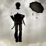 99px.ru аватар Мужчина-ангел с зонтом