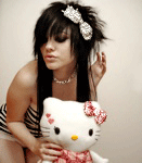 Аватар Девушка с игрушкой Hello Kitty