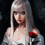 99px.ru аватар Эльфийка с розой в руке