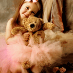 99px.ru аватар Маленькая балерина с плюшевым мишкой