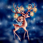 99px.ru аватар Девочка на рождественском олене
