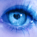 99px.ru аватар Глаз небесного цвета с сердечком вместо зрачка