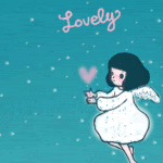 99px.ru аватар Ангелочек с сердечком и падающий снег (Lovely?)