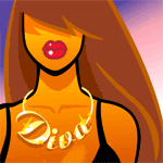 Аватар Девушка с ожерельем Diva