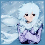 Аватар Замерзшая Рей Аянами / Ayanami Rei из аниме Евангелион / Evangelion зимой в снежную пургу