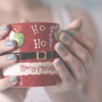 Аватар Девушка пьет чай с новогодней чашки (Ho-ho! Merry Christmas)