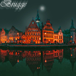 99px.ru аватар Живописный Брюгге ночью (Brugge)