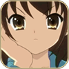 Аватар Харухи из аниме Меланхолия Харухи Судзумии / The melancholy of Haruhi Suzumiya улыбается
