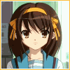 Аватар Харухи из аниме Меланхолия Харухи Судзумии / The melancholy of Haruhi Suzumiya отворачивается
