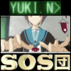 Аватар Юки из аниме Меланхолия Харухи Судзумии / The melancholy of Haruhi Suzumiya печатает (YUKI. N> SOS)
