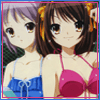 Аватар Харухи и Юки из аниме Меланхолия Харухи Судзумии / The melancholy of Haruhi Suzumiya в купальниках
