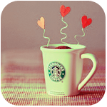 99px.ru аватар Чашка кофе от Starbucks Coffee и сердечки