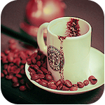 Аватар Пустая чашка Starbucks Coffee, рядом лежат кофейные зерна