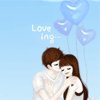99px.ru аватар Парень обнимает девушку возле связки воздушных шаров (loveing...)
