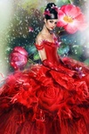 99px.ru аватар Красивая девушка в ярко-красном платье