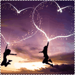99px.ru аватар Двое влюбленных рисуют в небе два сердечка в прыжке