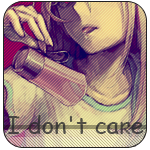 Аватар Девушка со стаканом в руке облизывается (I don`t care)