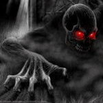99px.ru аватар Скелет с красными глазами в дыму