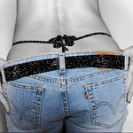 Девушка снимает с себя джинсы — Картинки для аватара