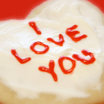 Аватар Надпись I love you джемом на глазури печеньки