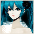 Аватар Вокалоид Hatsune Miku / Хацунэ Мику моргает