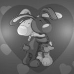 99px.ru аватар Влюблённые кролики обнимаются
